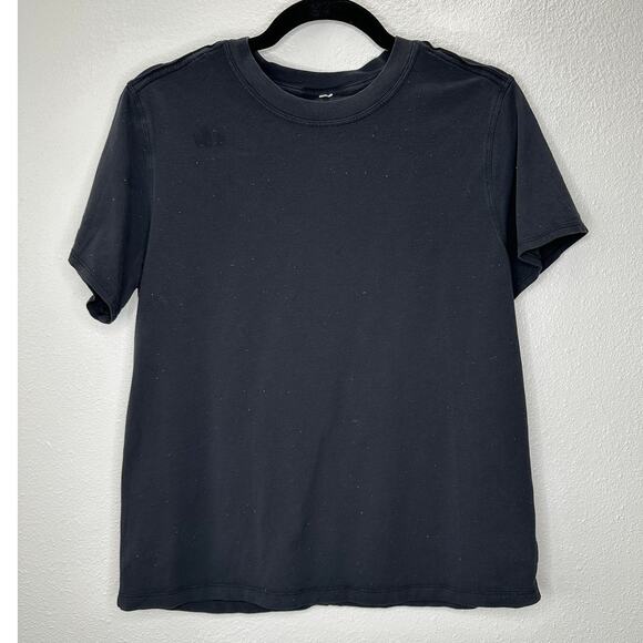 Lululemon Black Rainbow Lint Balls Round collar Short Sleeve Top 4 - Picture 1 of 10